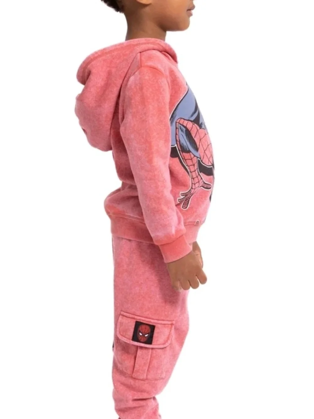Marvel Spider-Man Red Mineral-Wash Hoodie & Jogger Set